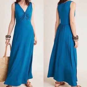 Anthropologie Maeve Camilla Teal Jersey Knit Sleeveless Maxi Dress Size 2X
